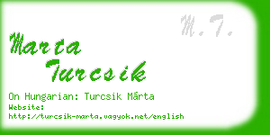 marta turcsik business card